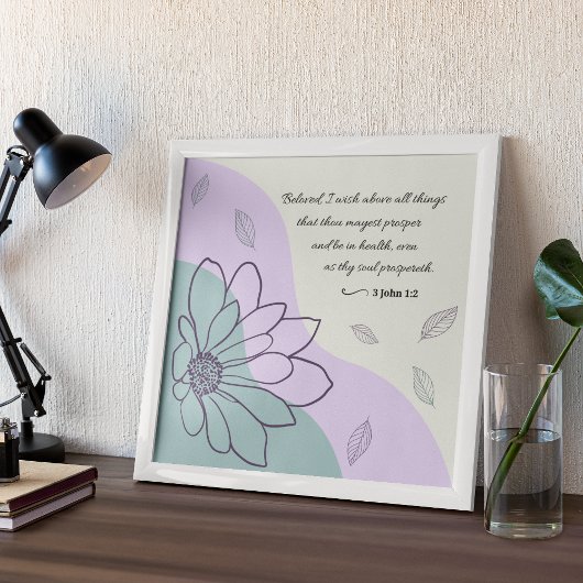 3ヨハネ1:2 KJV繁栄ポスター ポスター