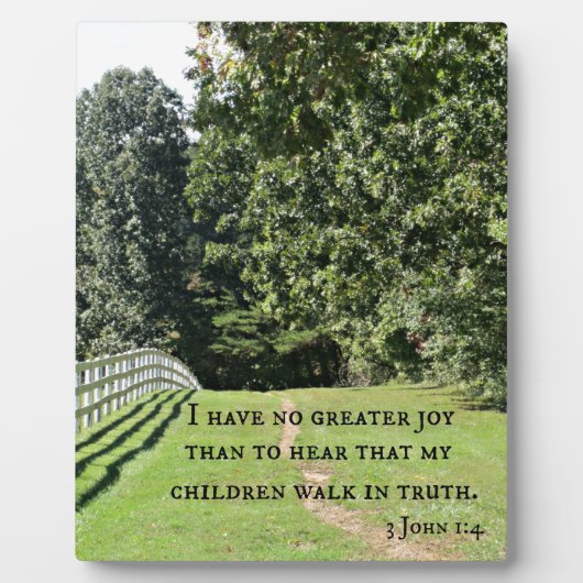 3ヨハネ1:4私は聞くほ素晴らしど喜びがない フォトプラーク (正面)