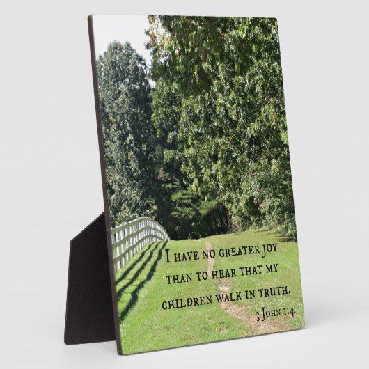 3ヨハネ1:4私は聞くほ素晴らしど喜びがない フォトプラーク (側面)
