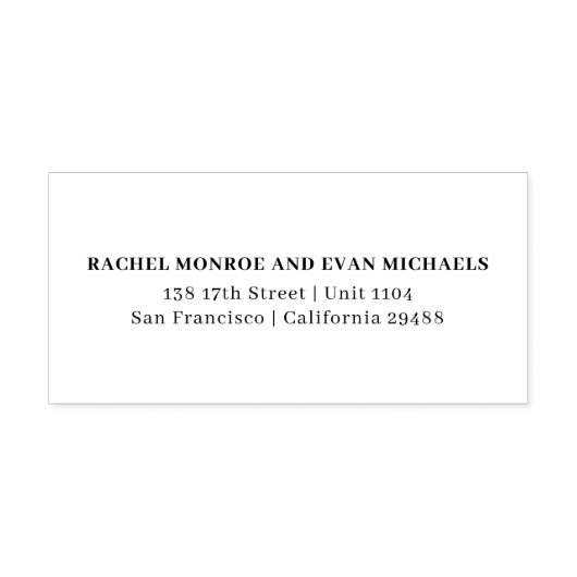 3ラインカップルセルフインク差出人住所スタンプ セルフインキングスタンプ (デザイン)