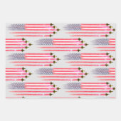 3ラッピング紙シーツ米国旗 ラッピングペーパーシート (正面3)