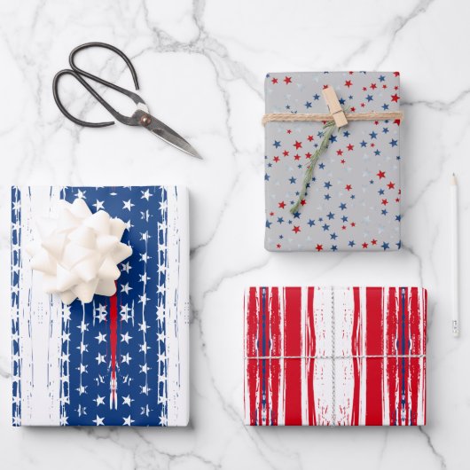 3ラッピング紙シートかわいらしかわいいアメリカスタイル ラッピングペーパーシート (正面)