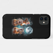 3リス月ハウリングリスおもしろい頭 Case-Mate iPhoneケース (裏面(横))