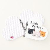 3リトル子猫ベビー用ビブTシャツ装飾用クッション缶 ノートブック (内部)