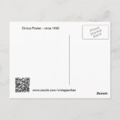 3リングや輪サーカス – 1930年頃動揺して ポストカード (裏面)