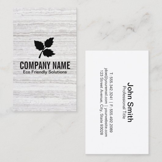 3リーフ | 環境にやさし 2 /テクスチャ 名刺 (正面/裏面)