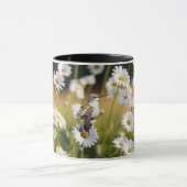 3ルビーの喉を張ったハミングバード「ヒナギクの分野」 マグカップ (中央)