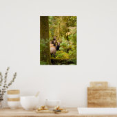 3ルーズベルトElk牛が見て ポスター (キッチン)