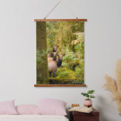 3ルーズベルトElk牛が見て 吊り下げ型タペストリー (寝室)