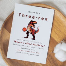 3レックスの誕生日の招待状