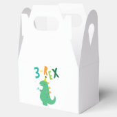 3レックス恐竜の第3バースデーパーティーお願いボックス フェイバーボックス (オープン)