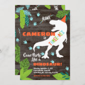 3レックス恐竜への招待 招待状 (正面/裏面)