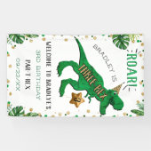 3レックス恐竜3回目の誕生日へようこそ 横断幕 (横)