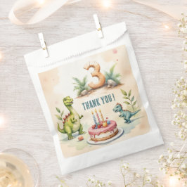 3レックス恐竜3歳の誕生日のお祝いバッグ フェイバーバッグ