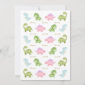 3レックス誕生日招待状、ディノ3歳 招待状 (裏面)