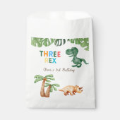 3レックス3歳の誕生日パーティー フェイバーバッグ (正面)