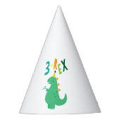 3レックス3rd誕生日パーティー帽子 パーティーハット (正面)