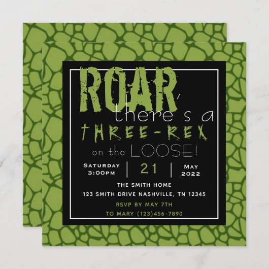 3レックス 招待状 (正面/裏面)