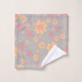 3レトロフラワーユニークバスタオルのセット バスタオルセット (ウォッシュタオル)