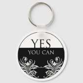 3ワード引用文-YesYou Can Keychain キーホルダー (正面)
