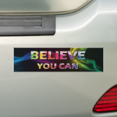 3ワードQuote~Believe Can~Motivationalのバンパー バンパーステッカー (車上)