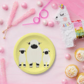 3ヴァレブラックノーズ連続ヒツジ ペーパープレート (パーティー)