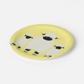 3ヴァレブラックノーズ連続ヒツジ ペーパープレート (アングル)