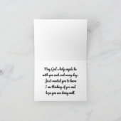 3ヴィンテージ考え天使のグリーティングカード カード (内部)