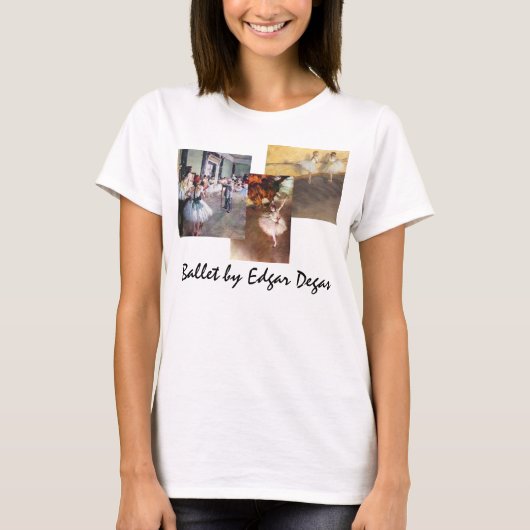 3ヴィンテージ違うバレエアートby Edgar Degas Tシャツ (正面)