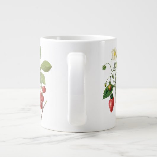 3ヴィンテージ違う植物果実別Redoute ジャンボコーヒーマグカップ (裏面)