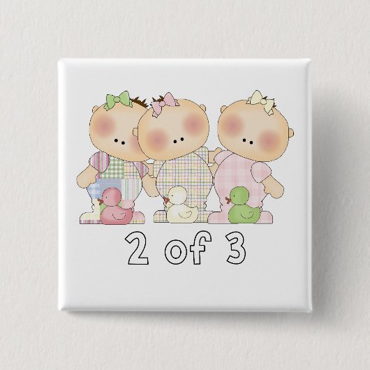 3三重項のかわいこちゃんの2 缶バッジ (正面)
