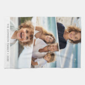 3不均等なコラージュ – ファンキー四辺形アート キッチンタオル (横)