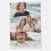 3不均等なコラージュ – ファンキー四辺形アート キッチンタオル (縦)