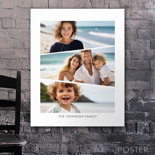 3不均等なコラージュ – ファンキー四辺形アート ポスター