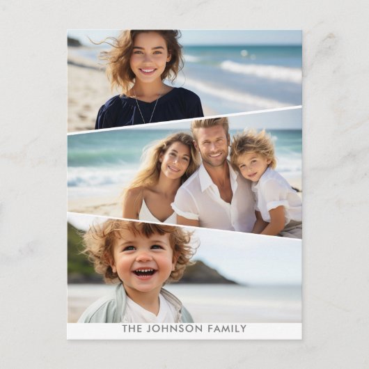 3不均等なコラージュ – ファンキー四辺形アート ポストカード (正面)