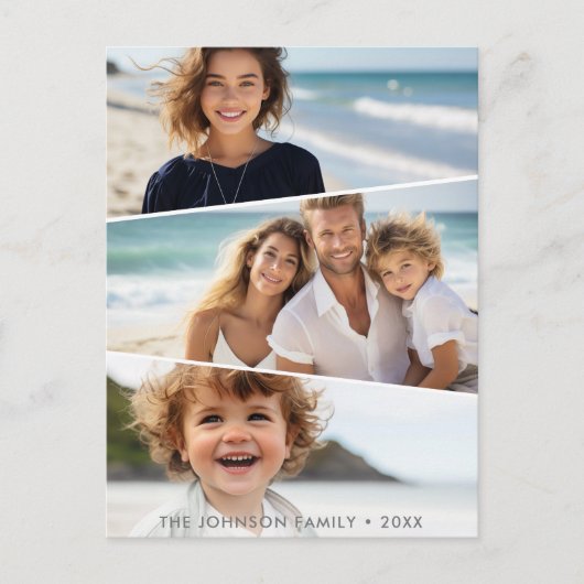 3不均等なコラージュ – ファンキー四辺形アート ポストカード (正面)