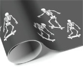 3不気味スケートで滑るスケルトンハロウィーンスケートボード ラッピングペーパー (ロールコーナー)