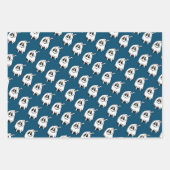 3不気味色のハロウィーン幽霊 ラッピングペーパーシート (正面2)