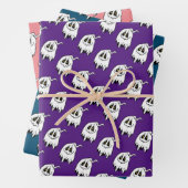 3不気味色のハロウィーン幽霊 ラッピングペーパーシート (インサイチュ)