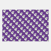 3不気味色のハロウィーン幽霊 ラッピングペーパーシート (正面)