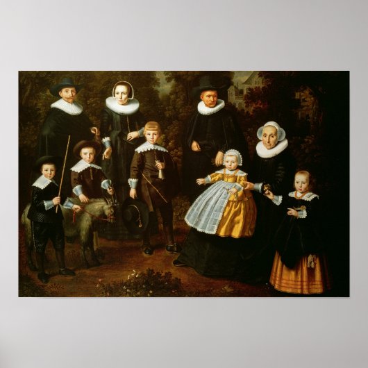 3世代のグループポートレート ポスター (正面)