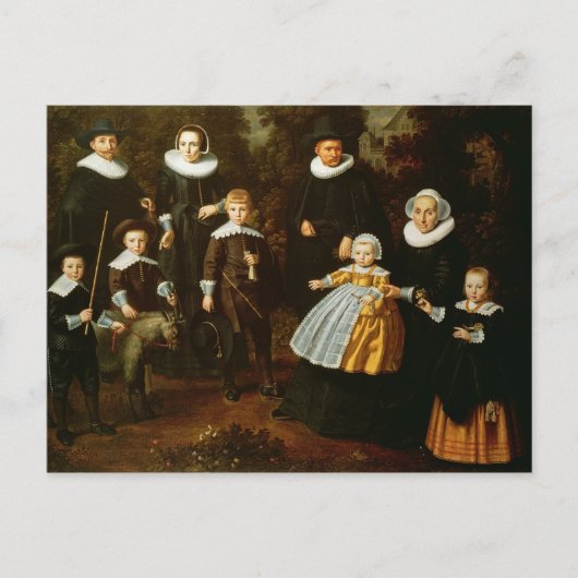 3世代のグループポートレート ポストカード (正面)