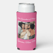 3世代の愛のおばあちゃん、母、私の写真 スリム缶クーラー (Seltzer正面)