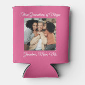 3世代の愛のおばあちゃん、母、私の写真 缶クーラー (正面)