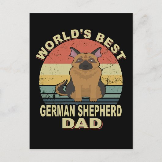 3世界のドイツ最高のの羊飼いパパヴィンテージ ポストカード (正面)