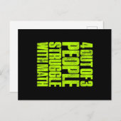 3人おもしろい中4人が数学のデザインに悩む シーズンポストカード (正面/裏面)