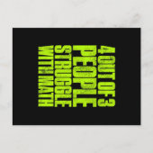 3人おもしろい中4人が数学のデザインに悩む シーズンポストカード (正面)