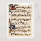 3人と4人の声のためのカンゾニエール ポストカード (正面)