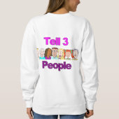 3人に汗シャツを伝える スウェットシャツ (裏面)