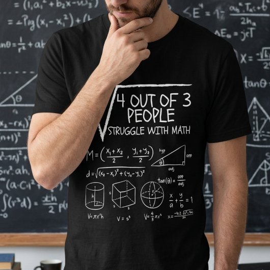 3人に4人が数学に苦戦 Tシャツ
